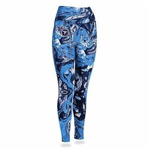 Official NFL Tennessee Titans Blue Marbled Leggings. Size S